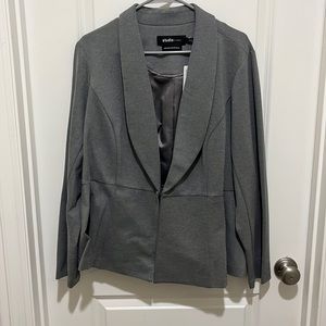 Torrid. Plus Size. Grey Peplum Blazer. NWT.
